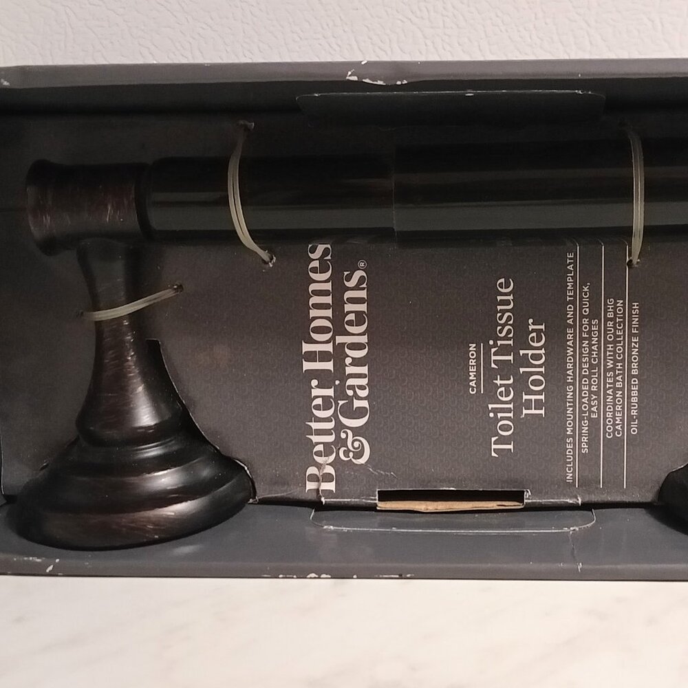 Better Homes and Gardens Cameron Oil Rubbed Bronze Finnish Toilet Tissue Holder